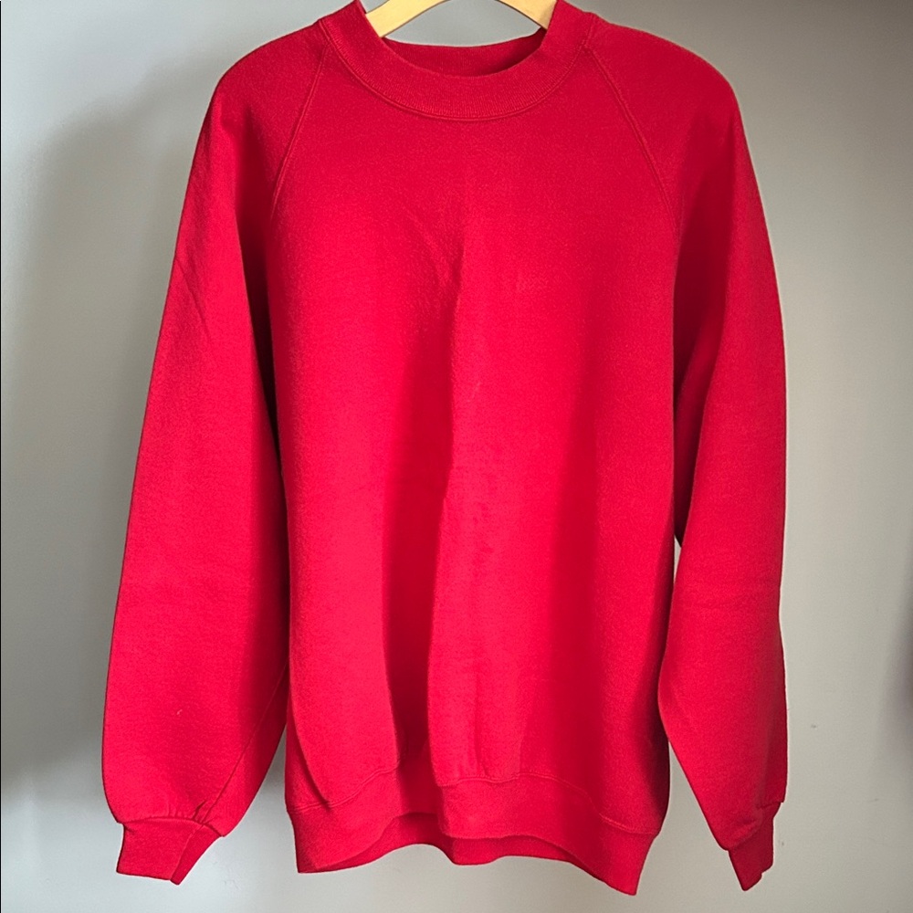 Jerzees Vibrant Red Crewneck Sweater, vintage 80’s/90’s